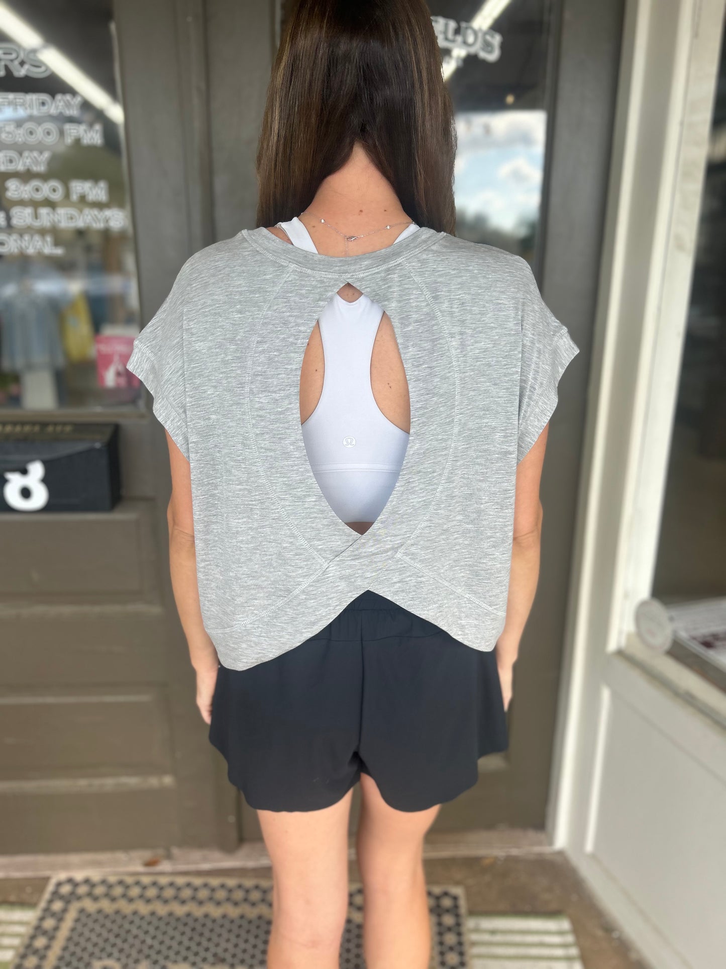 Emi Tee in Heathered Grey