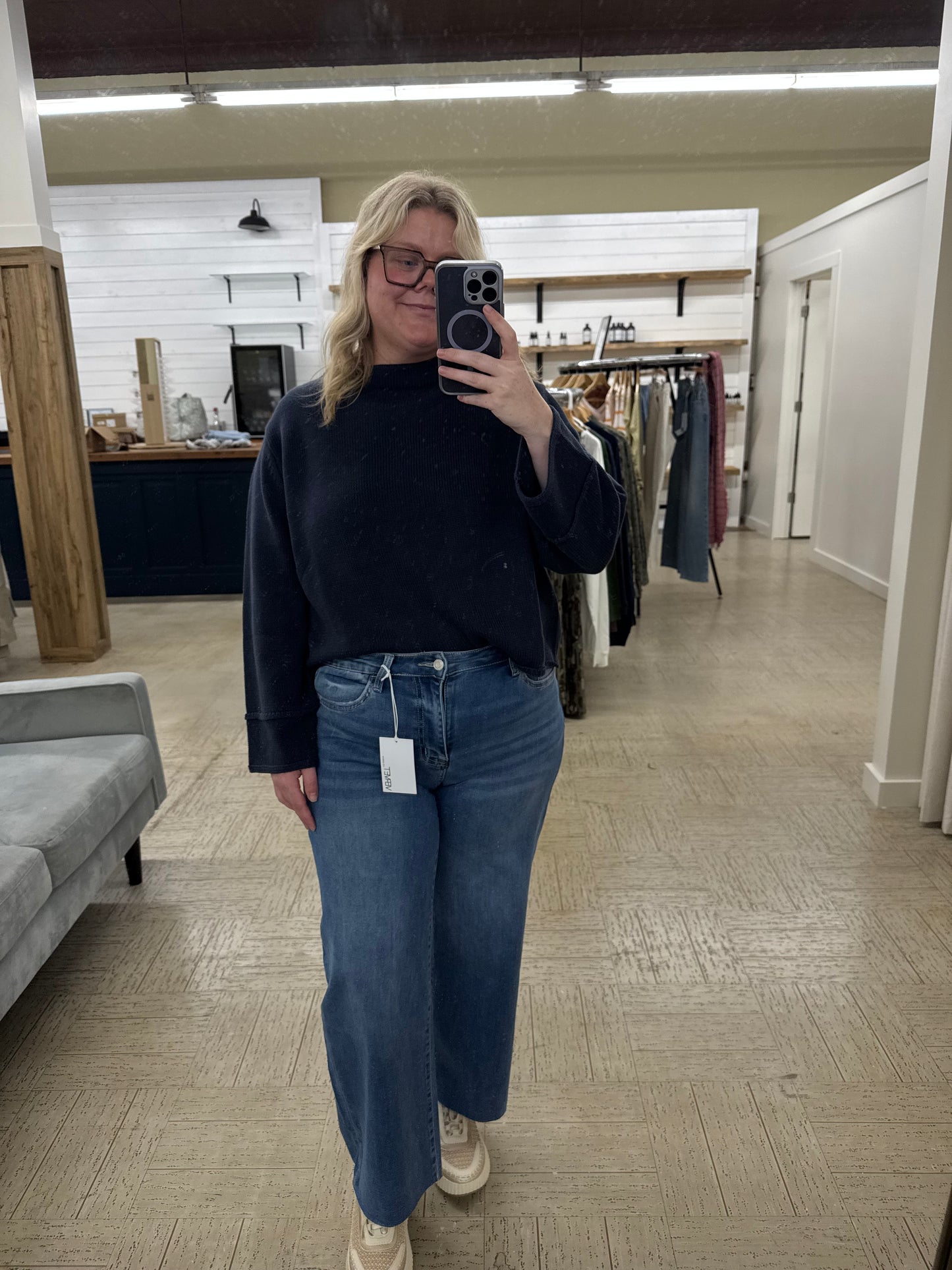 The Sideline Sweater in Navy