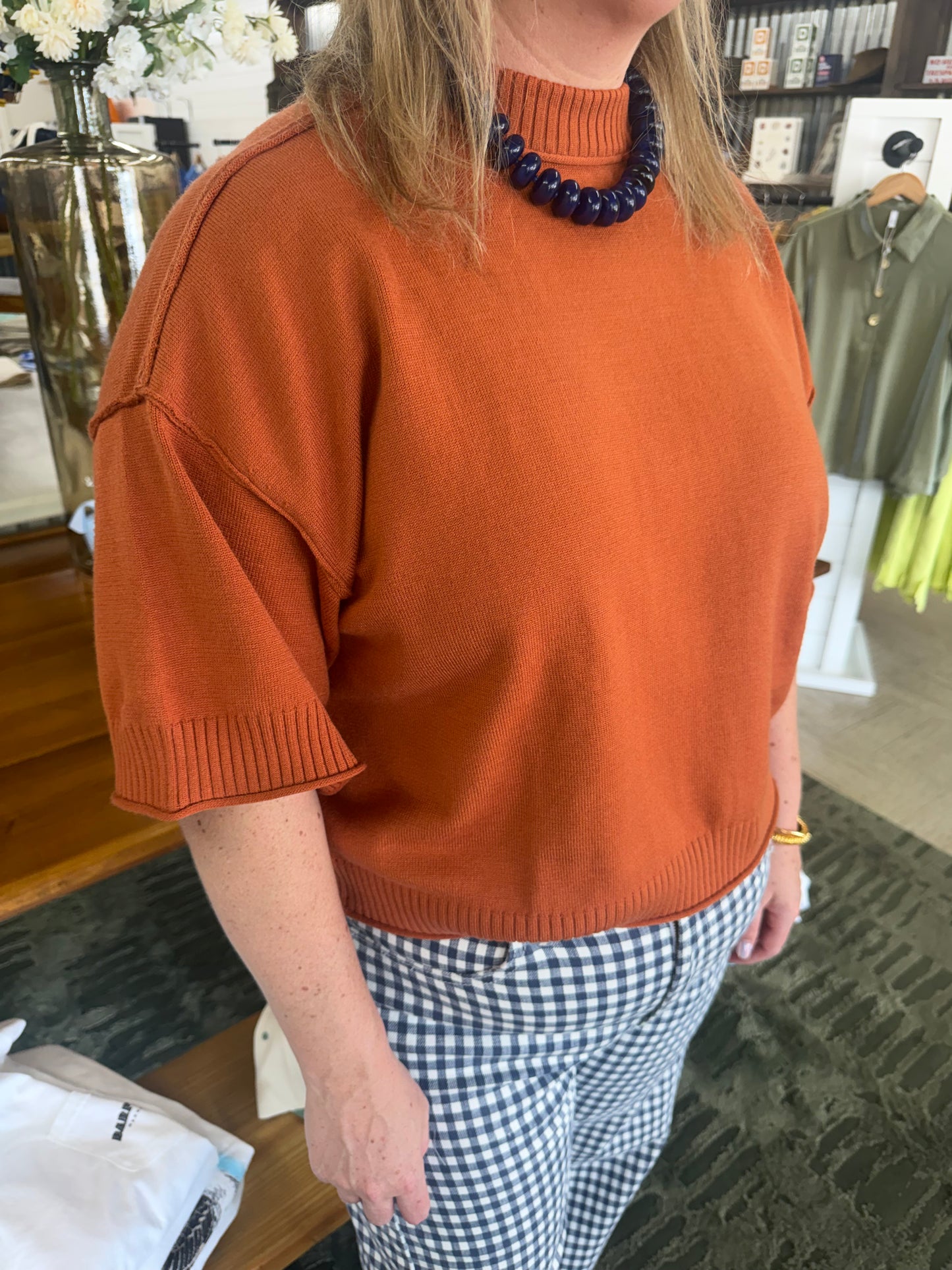 The Everyday Sweater in Orange