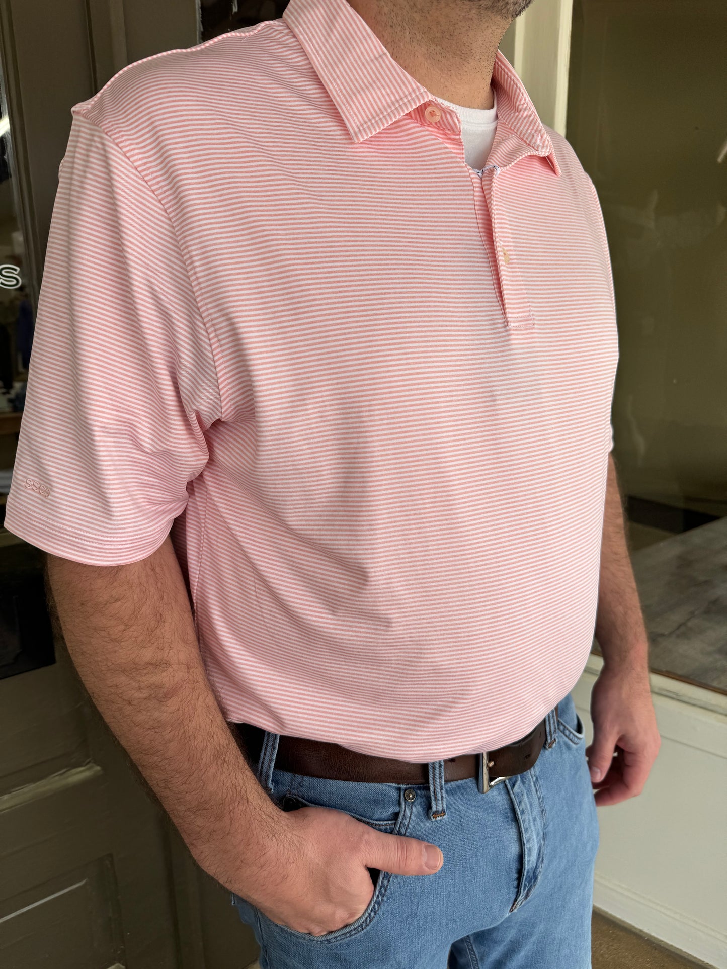 Heather Madison Stripe Polo