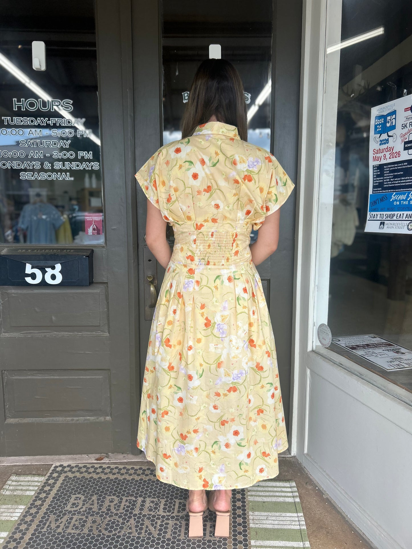 Marigold Garden Midi Dress
