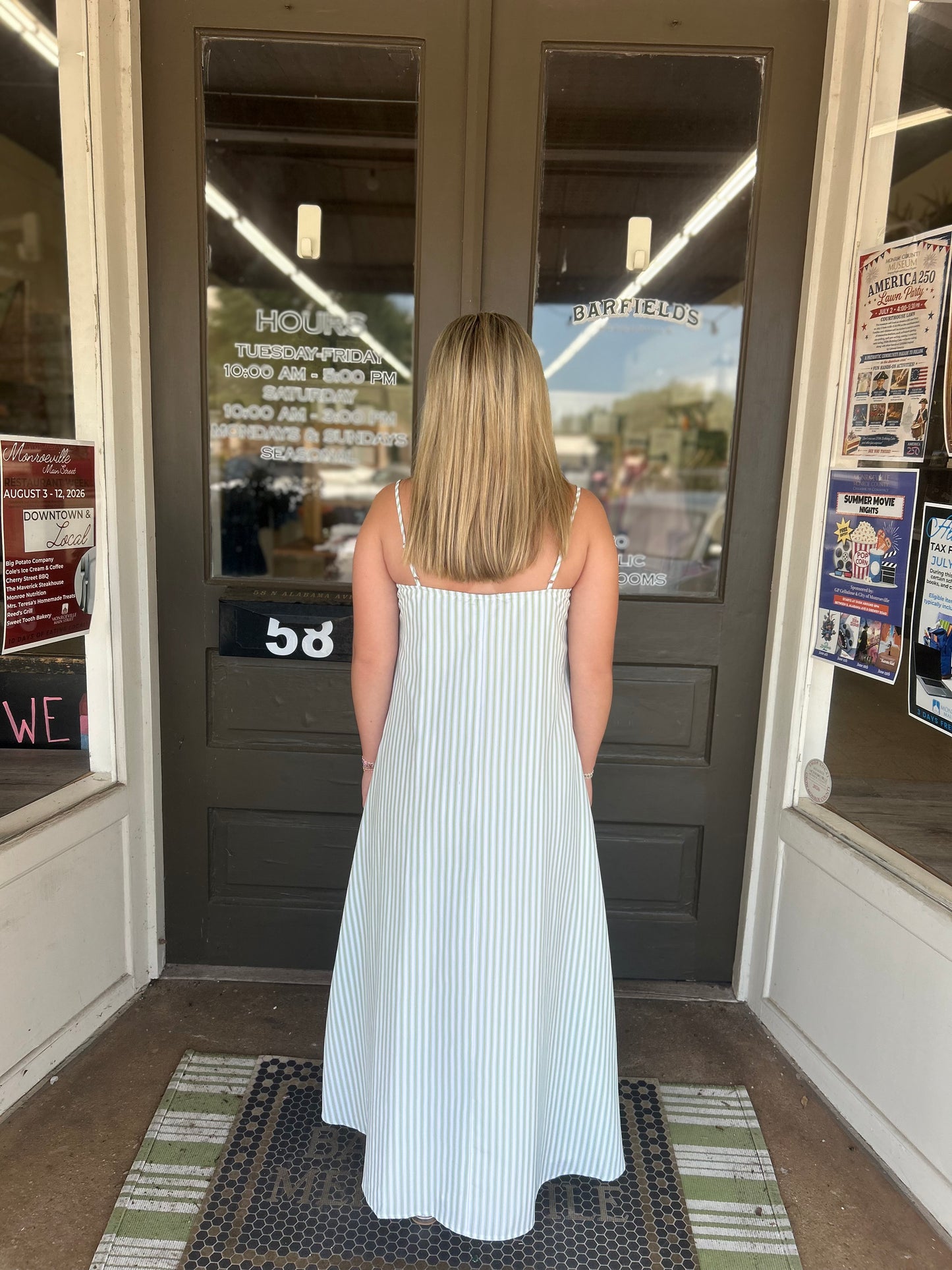Seagrass Stripe Maxi Dress