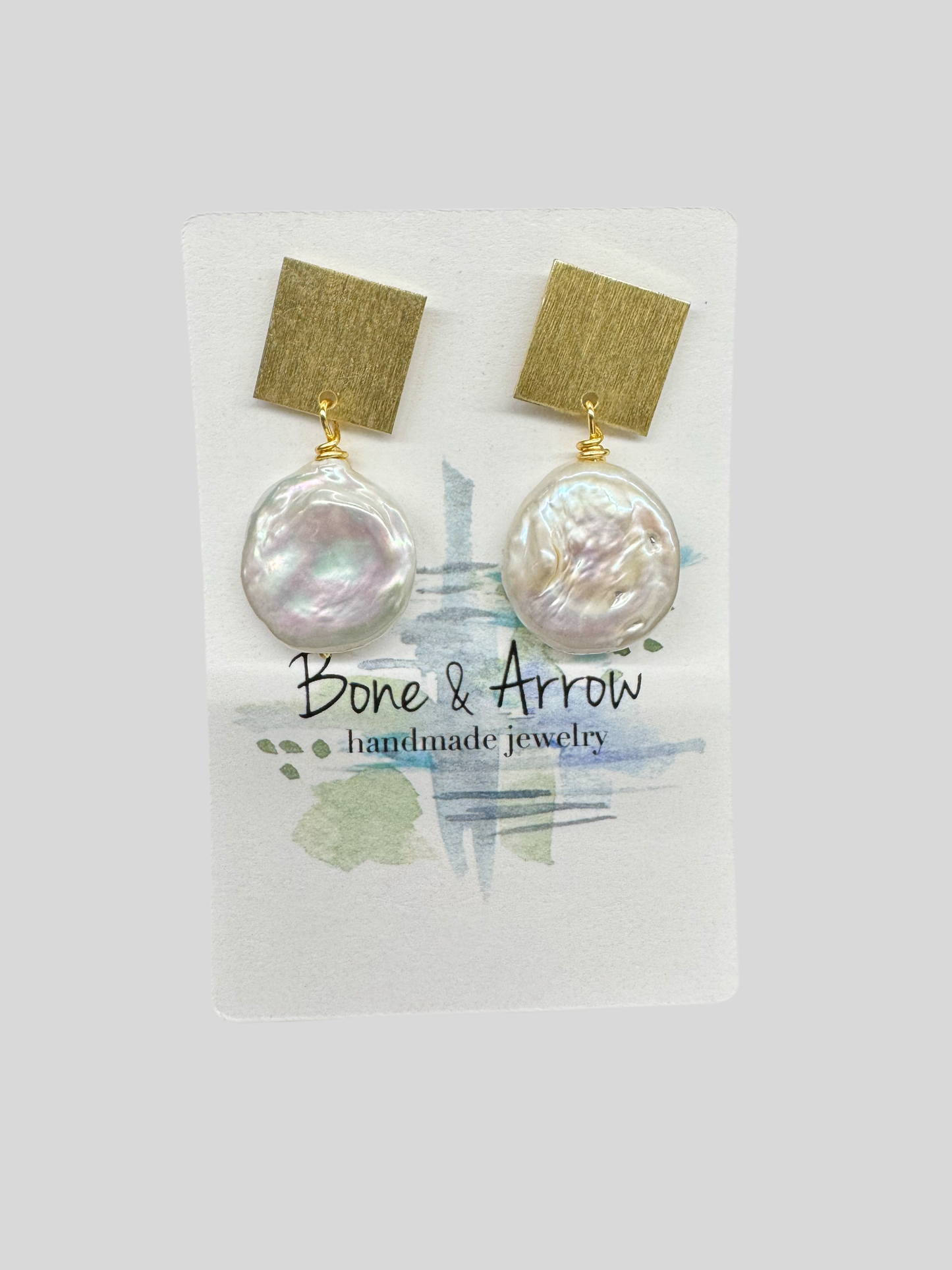 Pearl Coin Drop Earrings