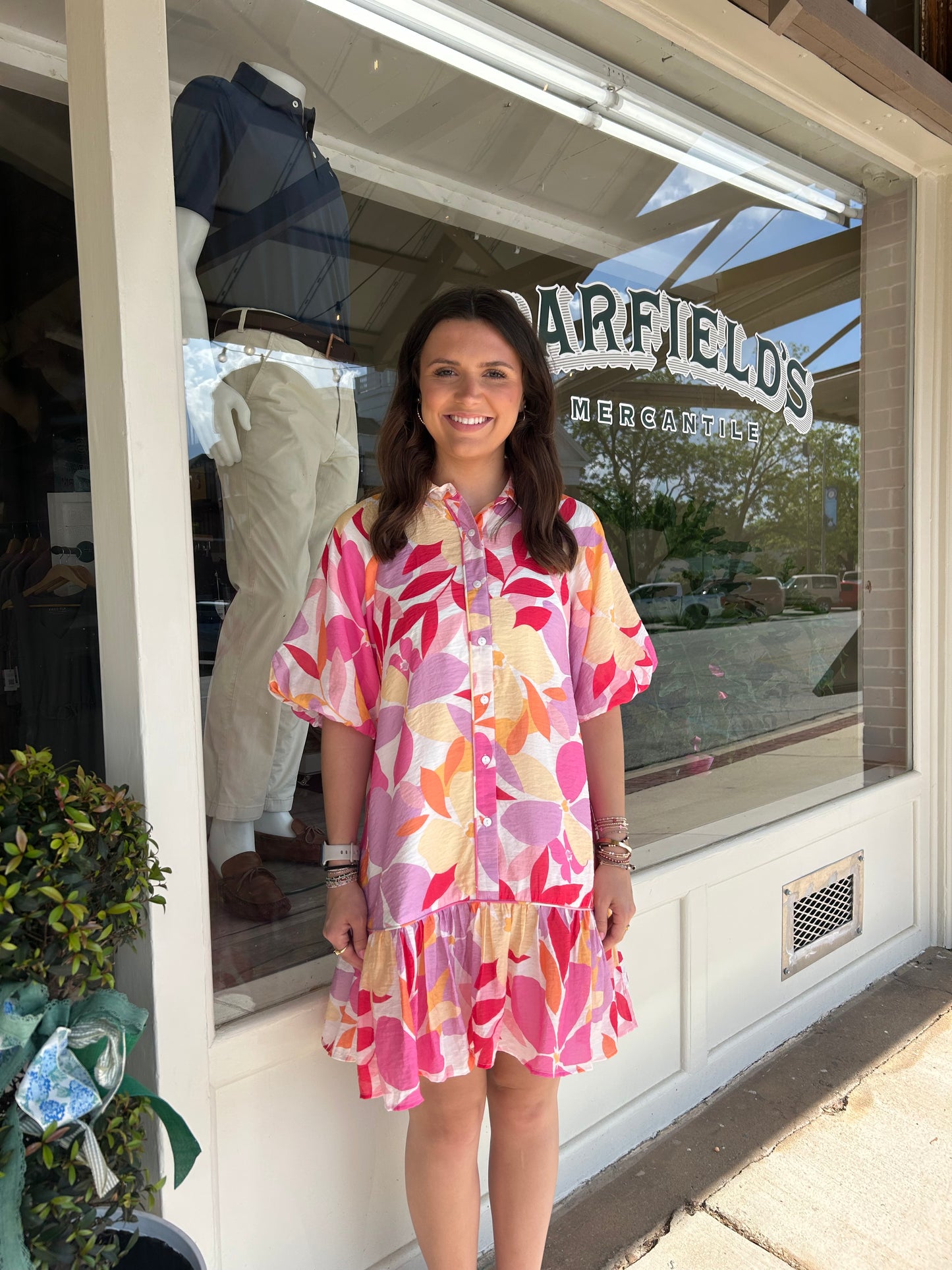 Sunset Petals Mini Dress