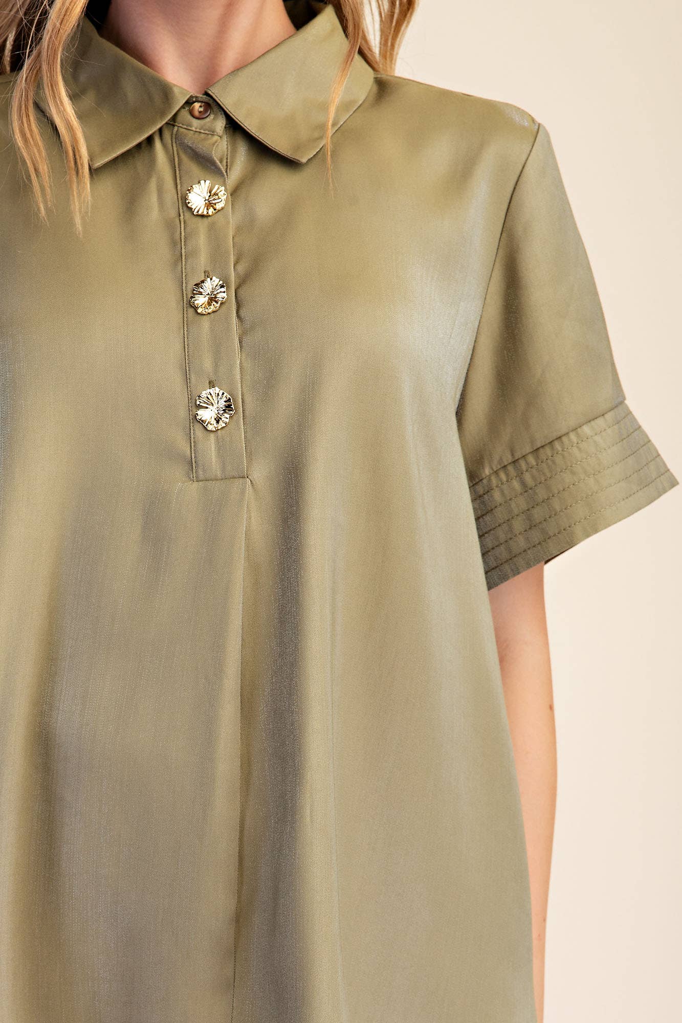 The Camille Top in Olive