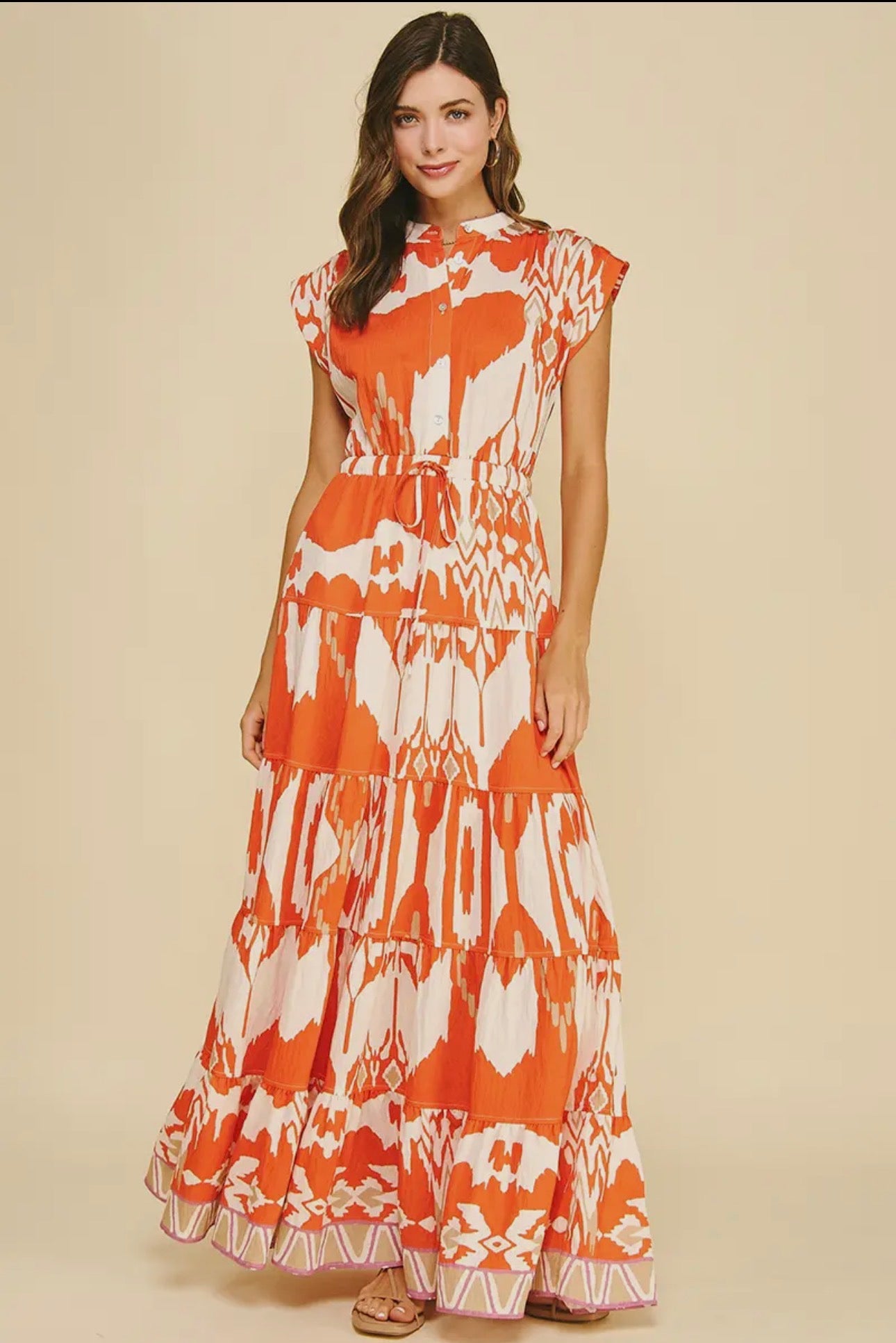 Savannah Sunset Tiered Maxi Dress