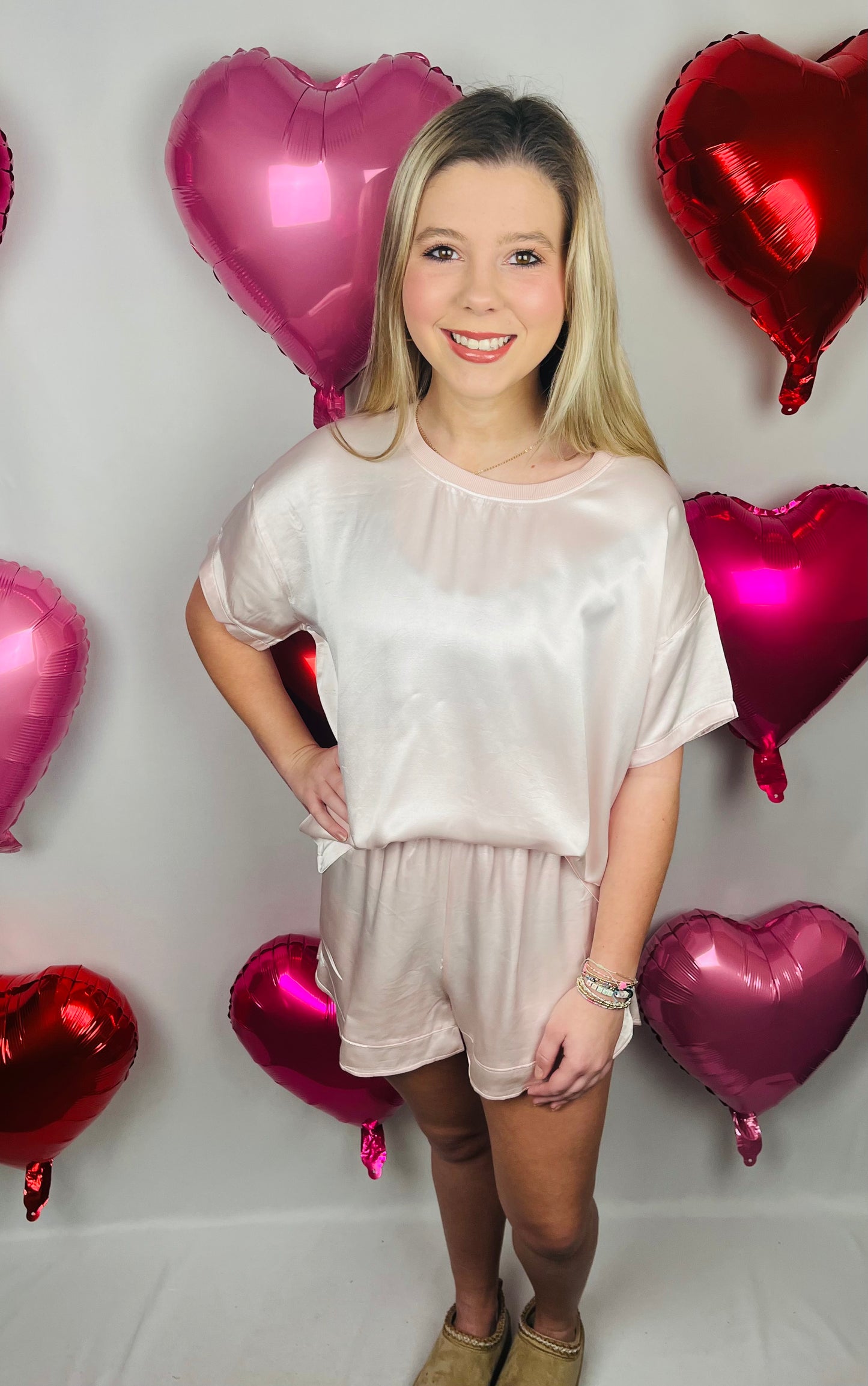 PJ Harlow Kennedy Blush Top
