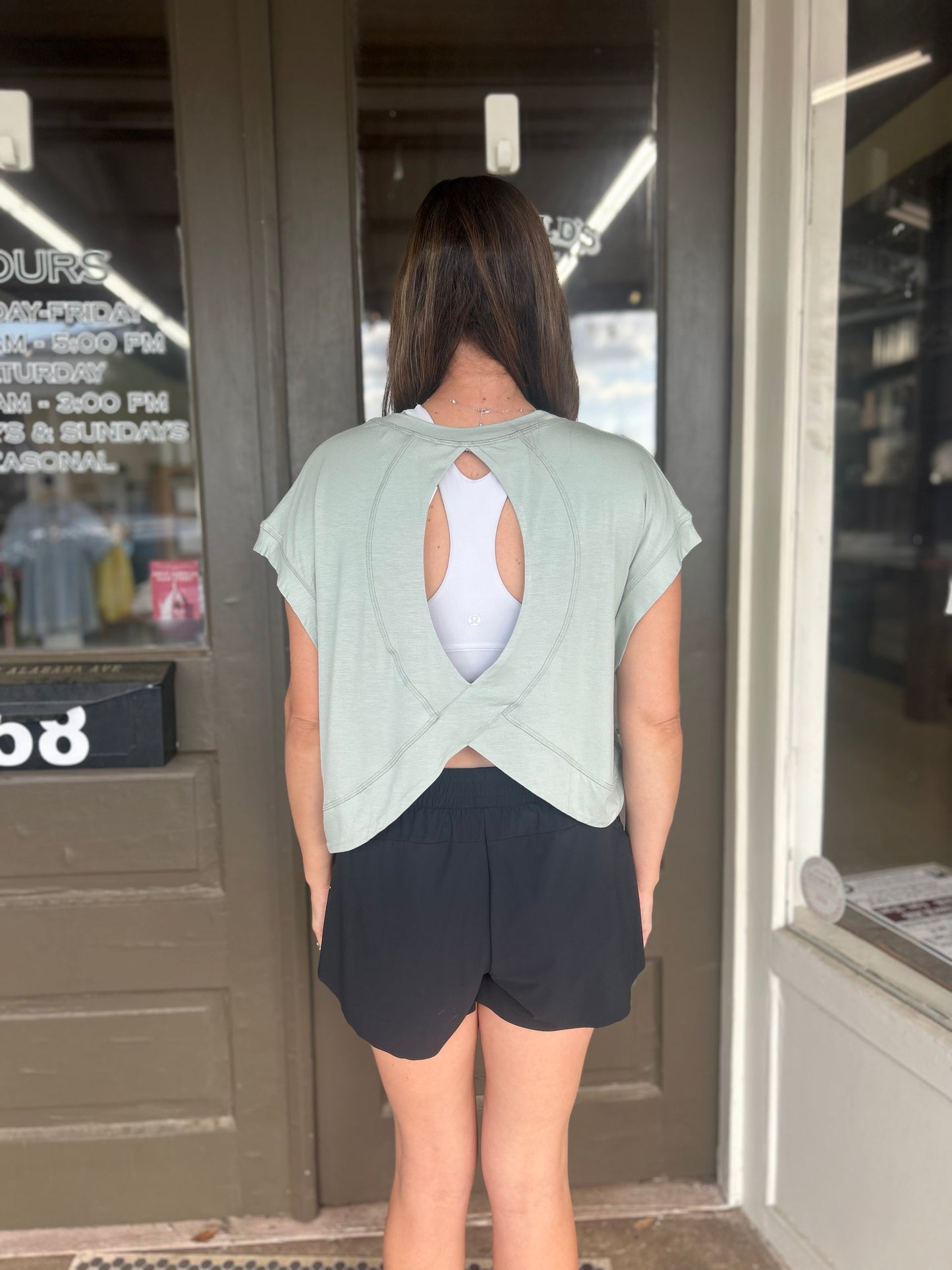 Emi Tee in Moss Green