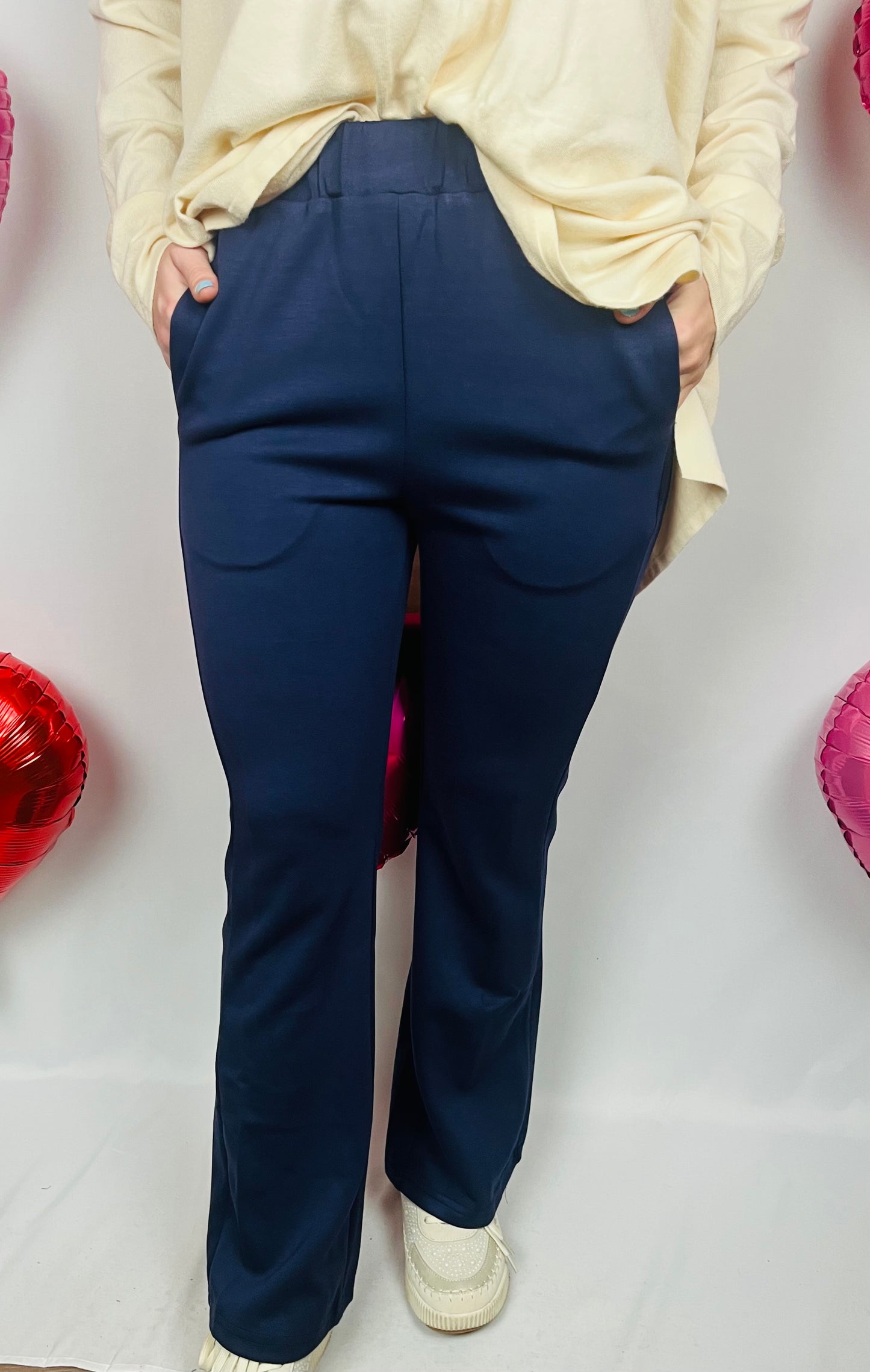 P.Cill Navy Flare Pants