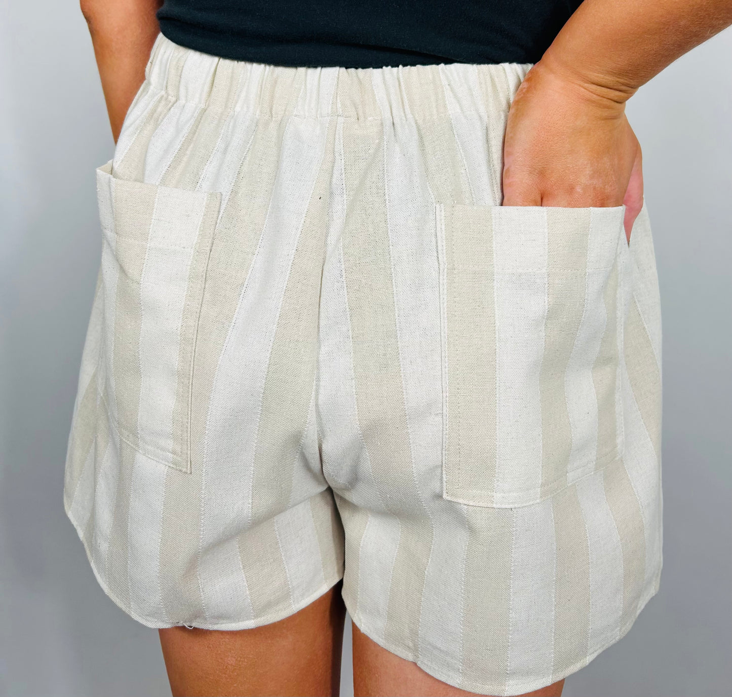 Striped Linen Shorts