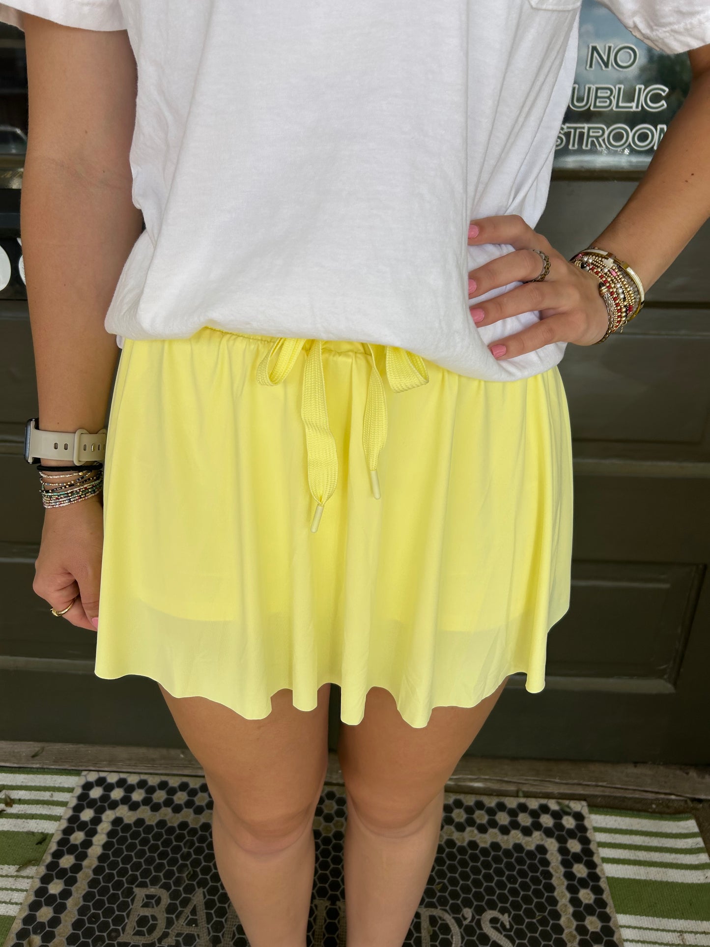 On Point Skort in Lemon