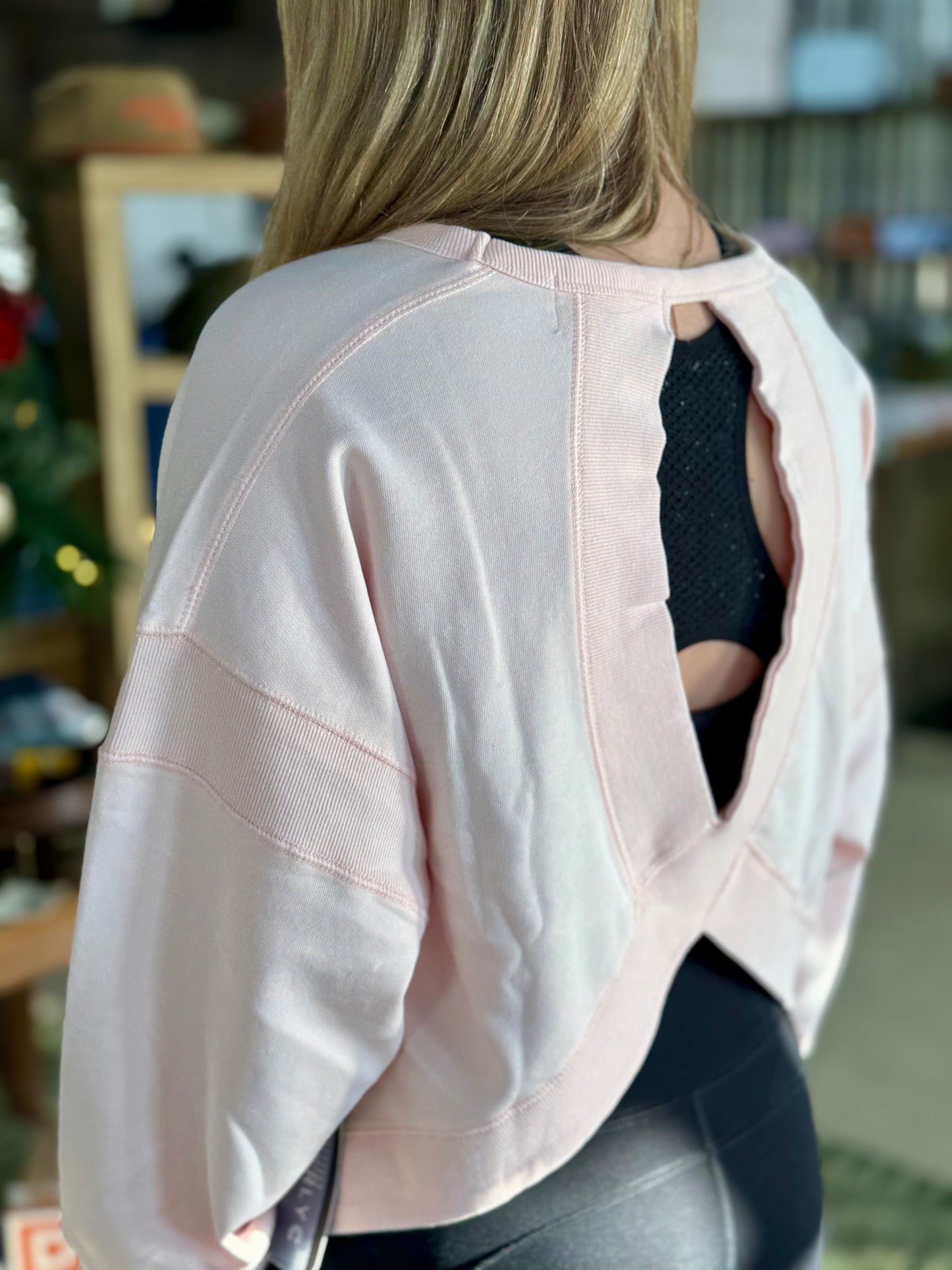 The Ivy Open Back Cropped Sweatshirt