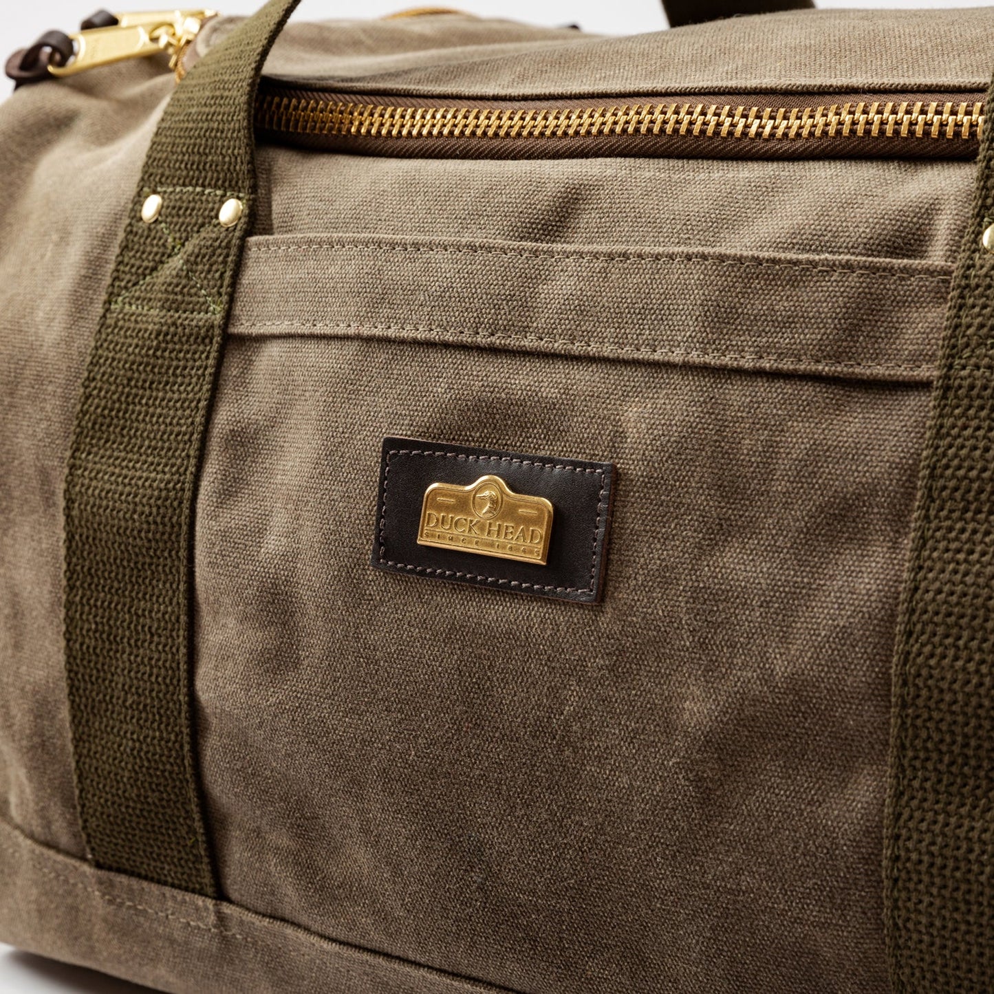 Waxed Canvas Overnighter bag in field brown