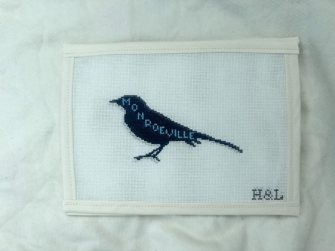 Monroeville Mockingbird Needlepoint Canvas by Henry & Lu