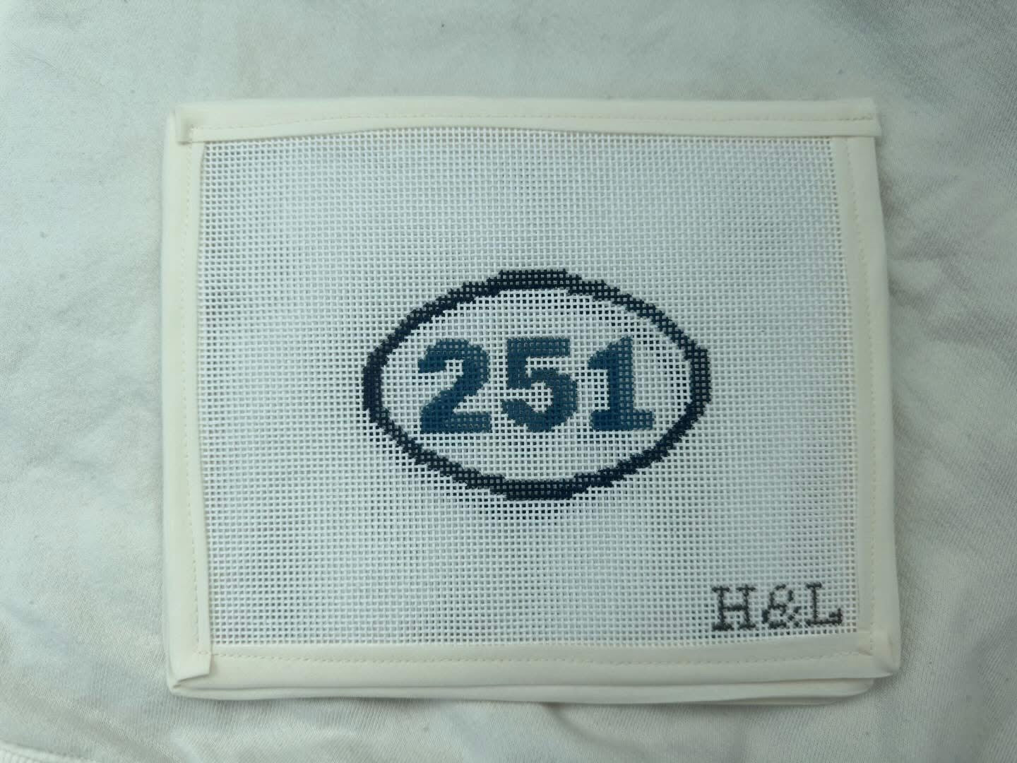 "251" Needlepoint Canvas by Henry & Lu