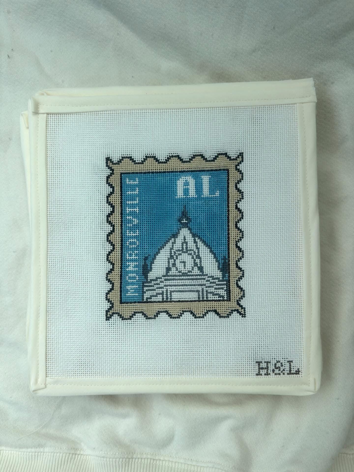 Courthouse Stamp Canvas by Henry & Lu