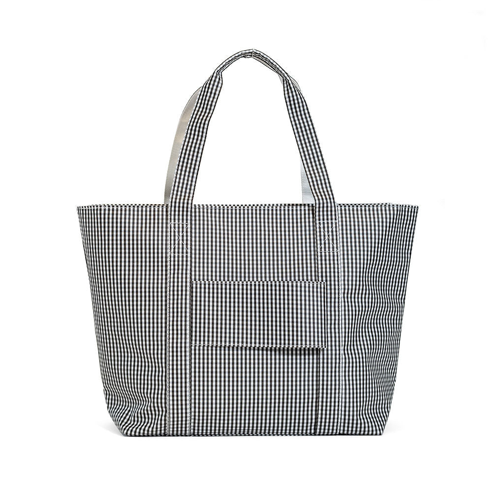 TRVL Jumbo Tote - Black Gingham