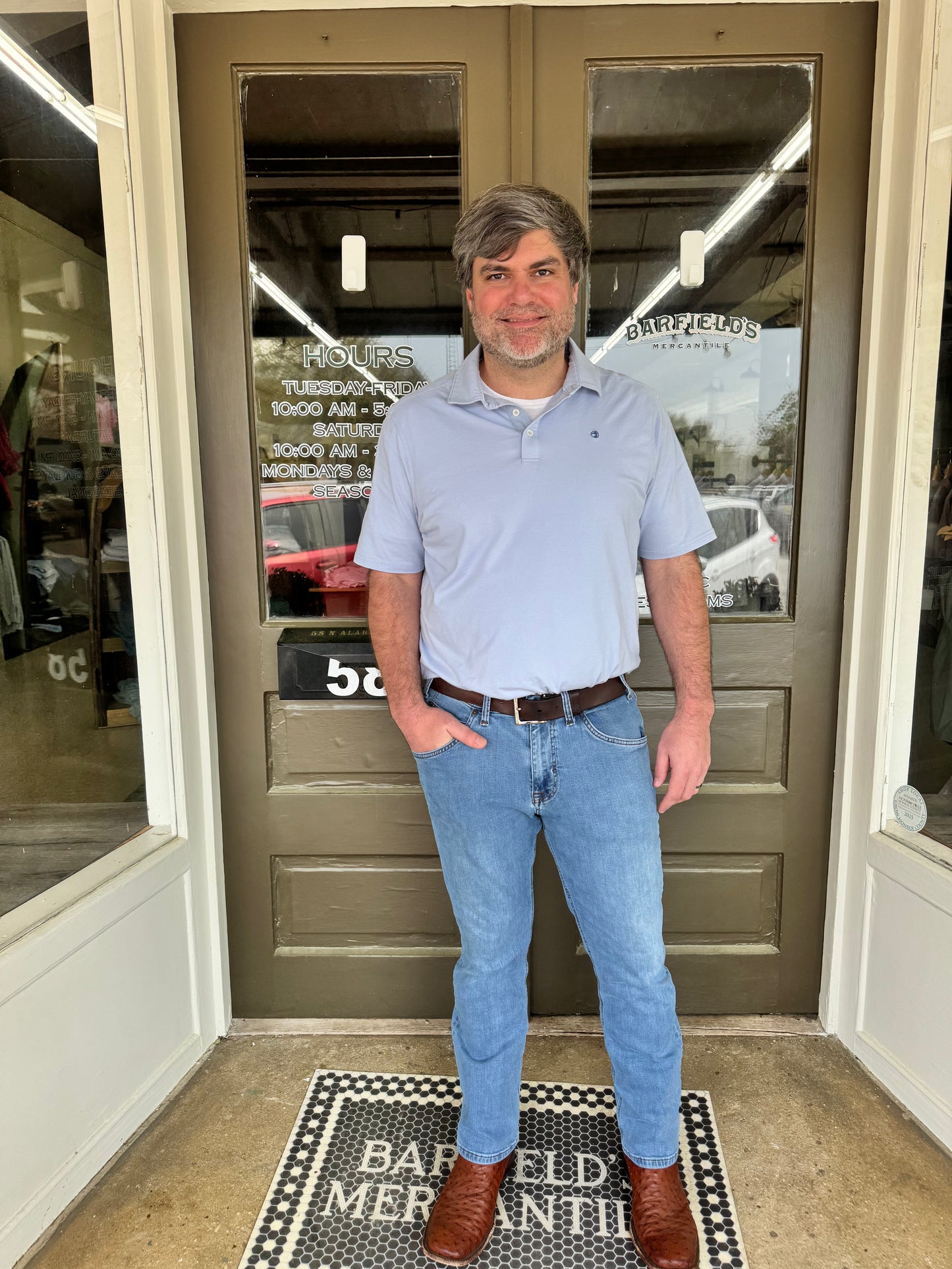 Hanover Pima Cotton Polo in Light Blue