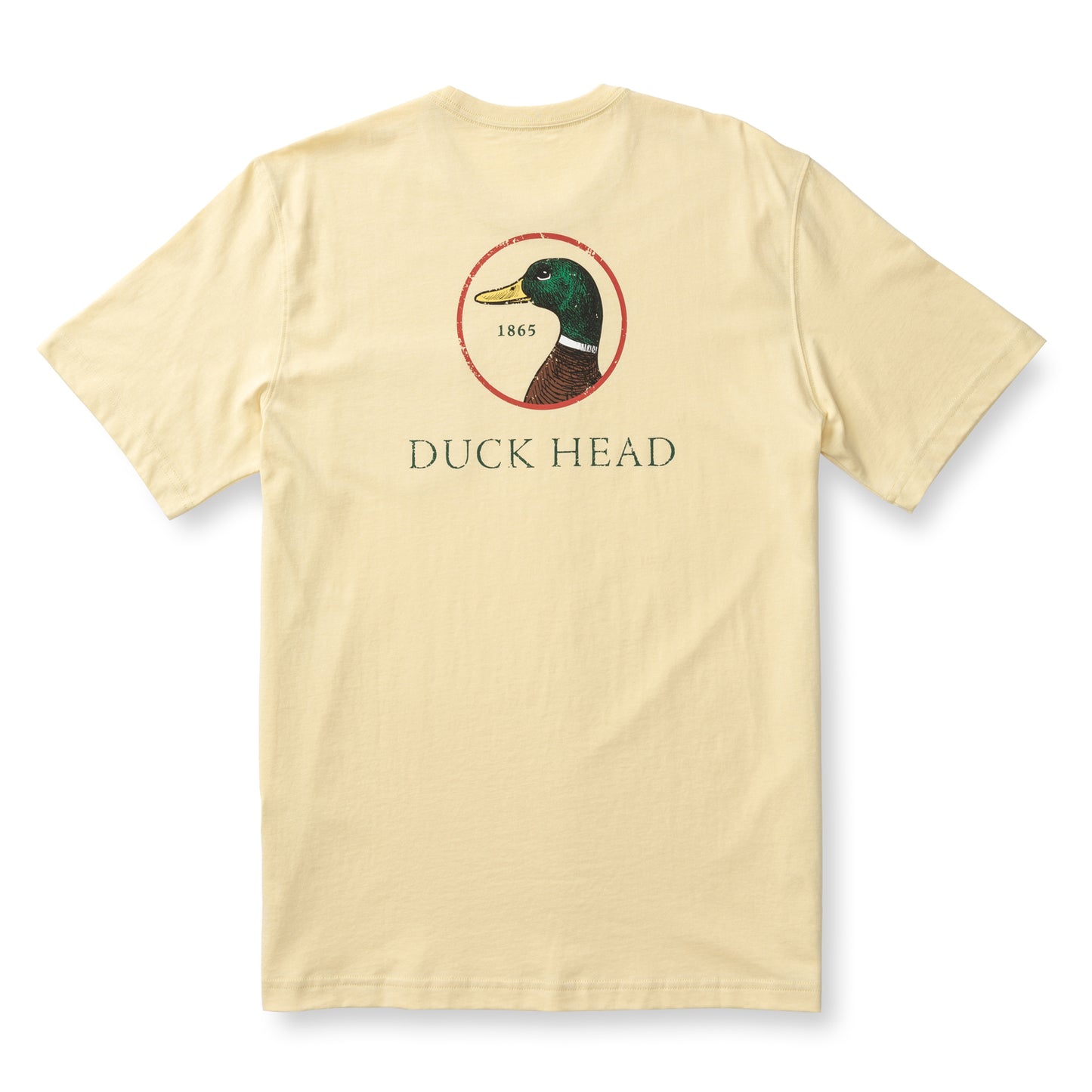 Duck Head Logo T-Shirt in Pale Yellow