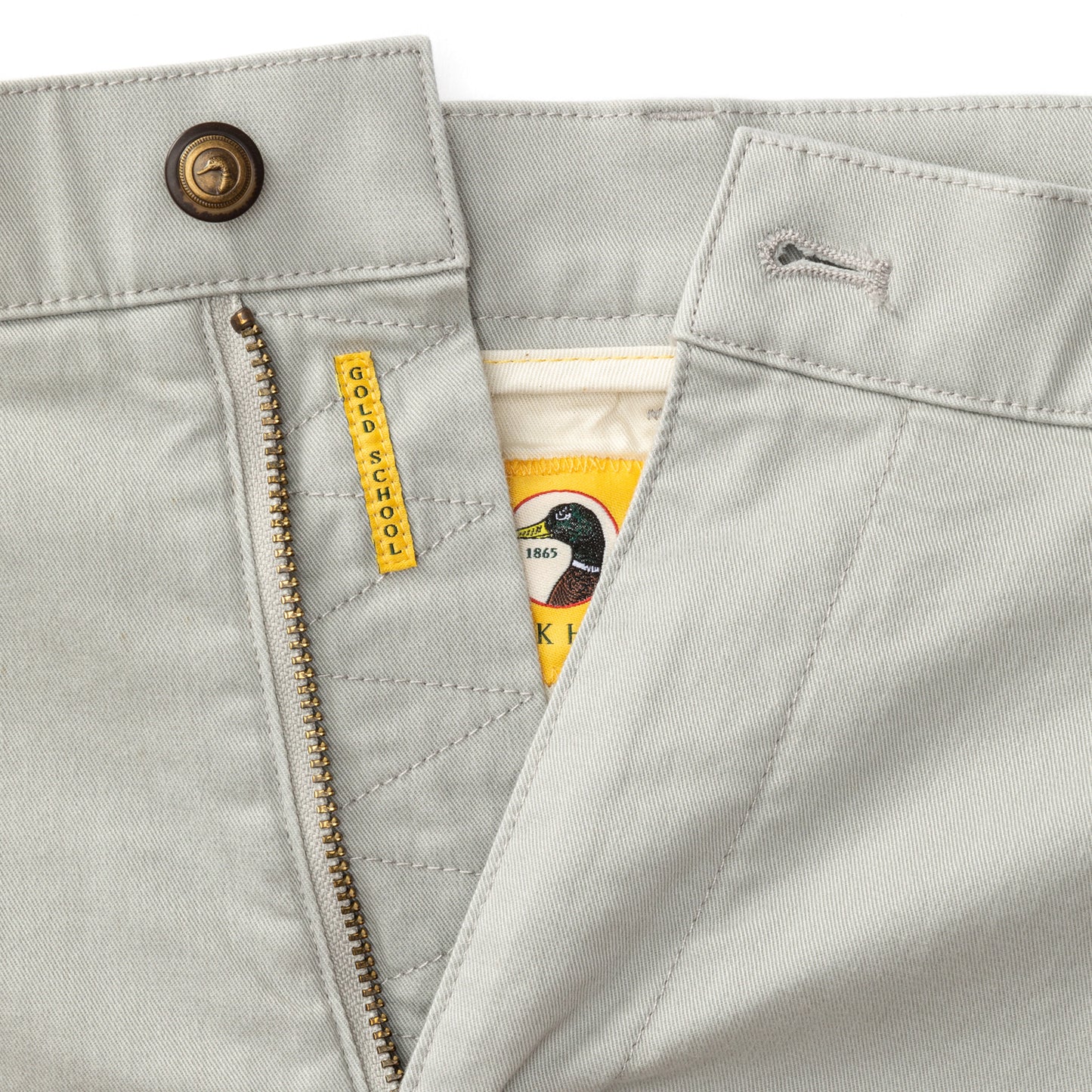Gold School Chino Short in Greystone (7 inch)