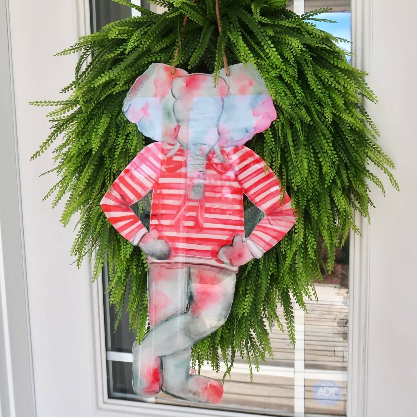 Acrylic Red Elephant Door Hanger