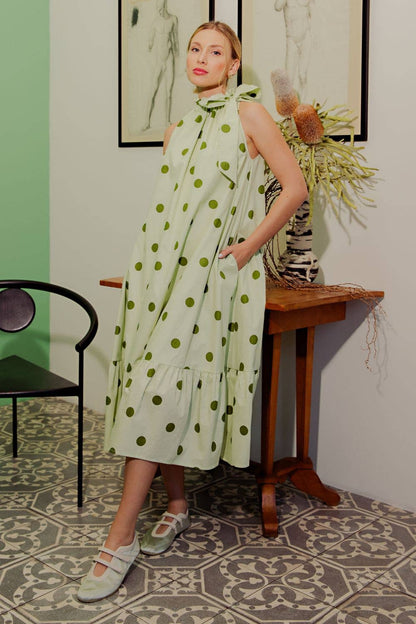 The Eloise Midi Dress in Sage