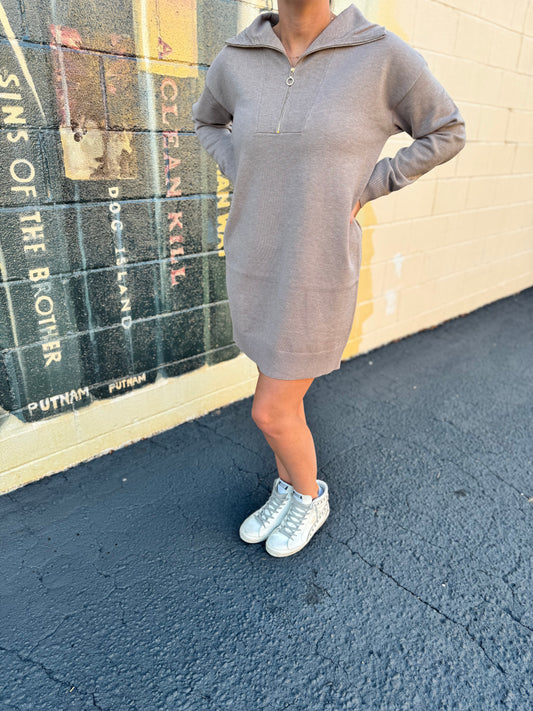 1/4 Zip Sweater Dress