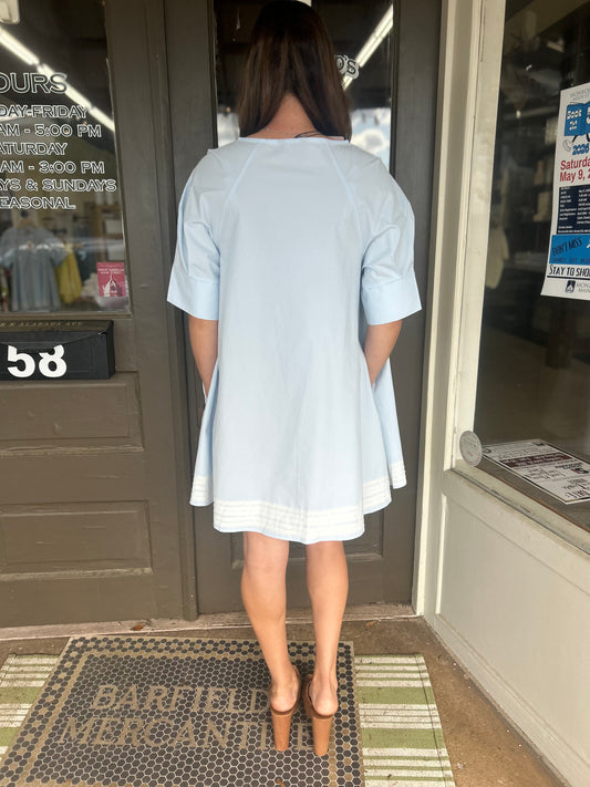 Sky Petals Mini Dress