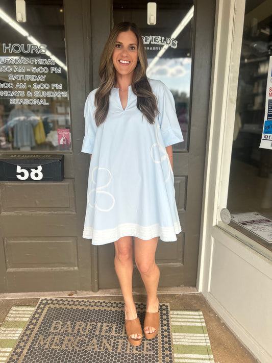 Sky Petals Mini Dress