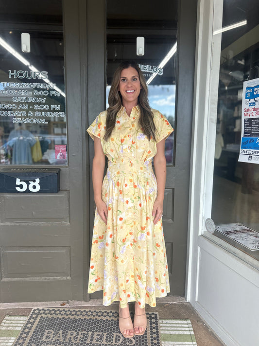 Marigold Garden Midi Dress