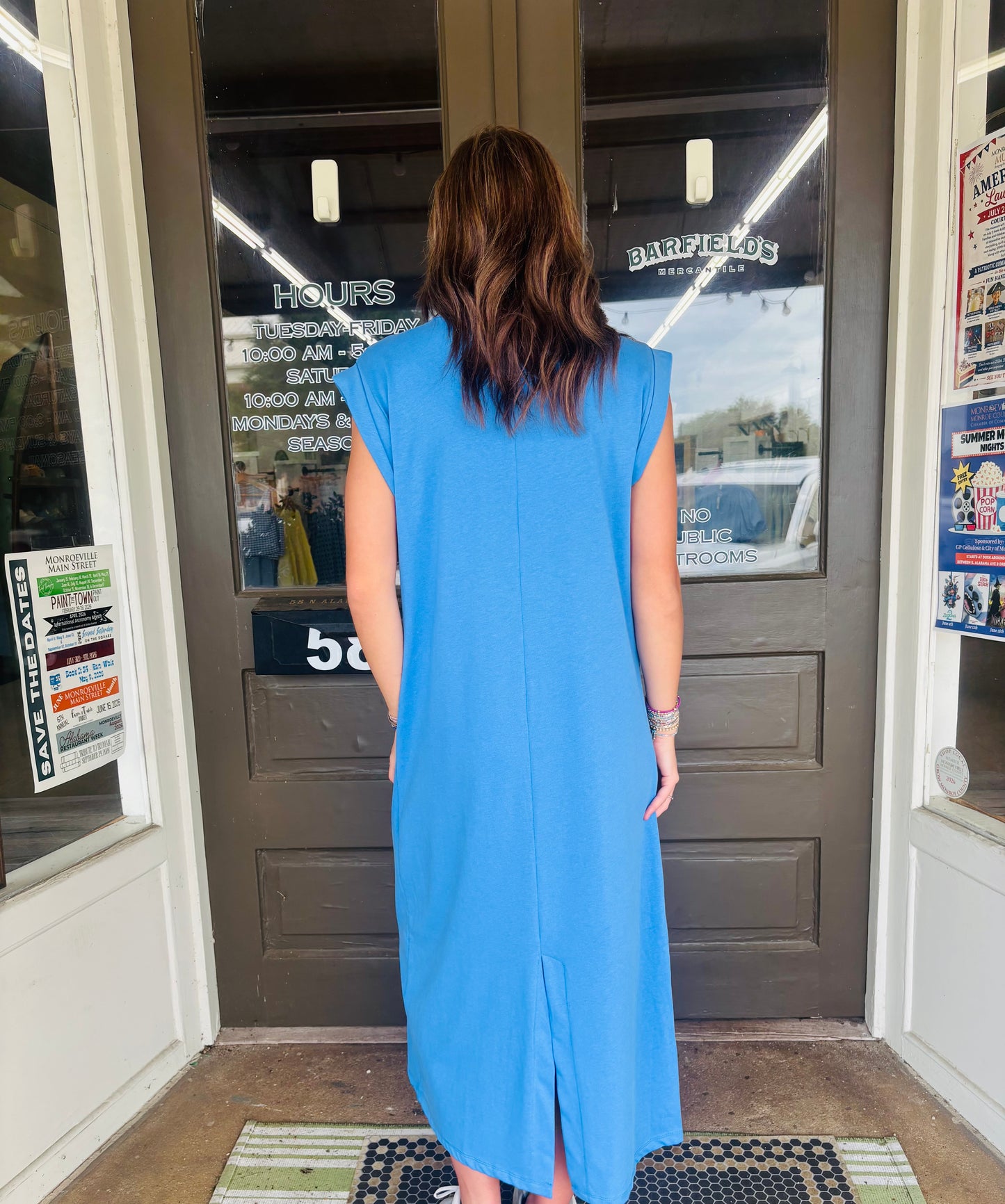 Harbor Blue Midi Dress
