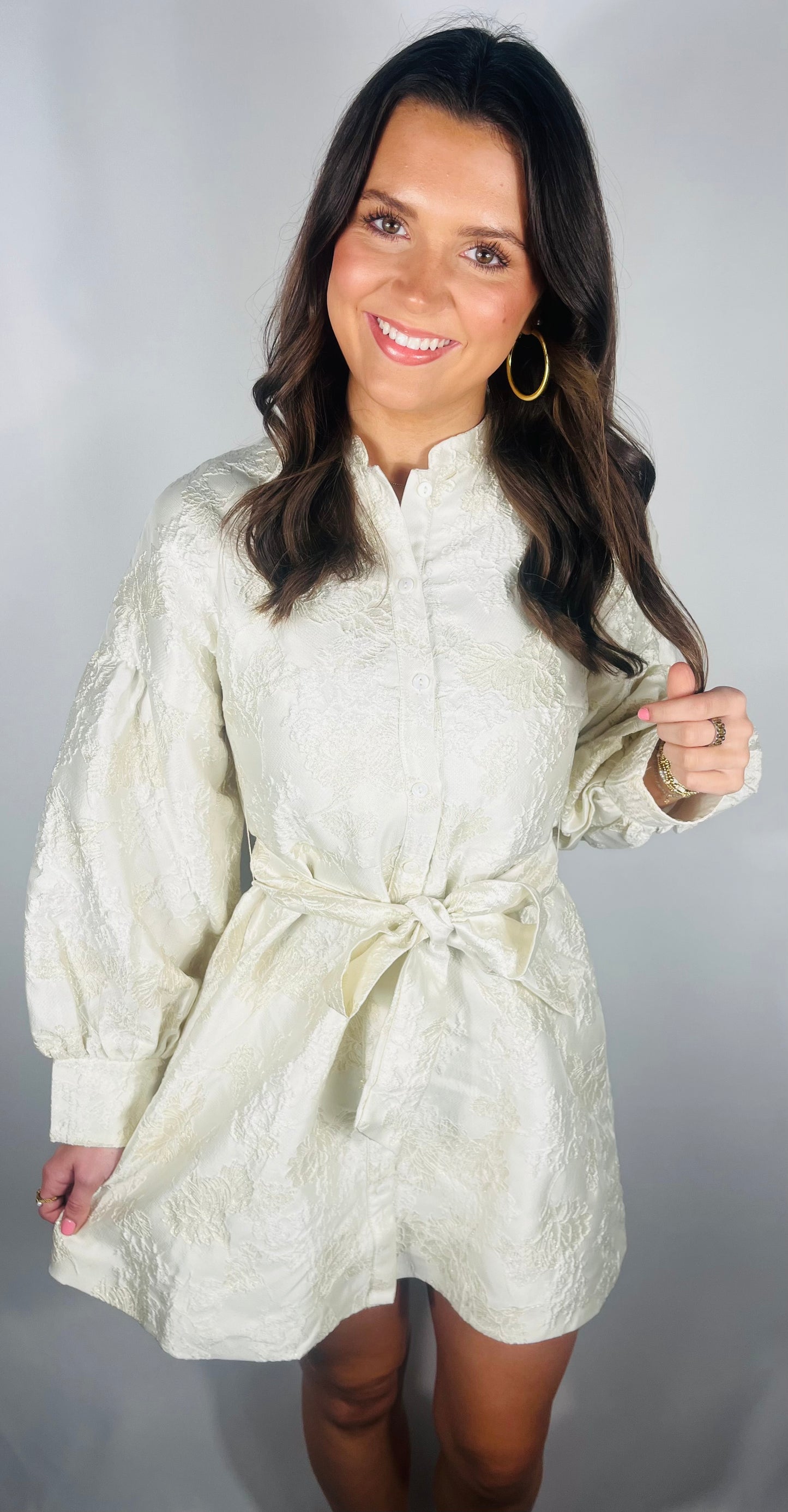 Shimmer Jacquard Dress