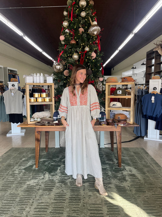 The Olive Grove Midi Dress