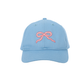 Kids' Cotton Baseball Cap with Bow & Leather Strap