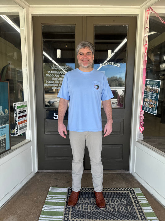 Duckhead Logo T-shirt in Serenity Blue Heather