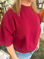 The Everyday Sweater in Crimson