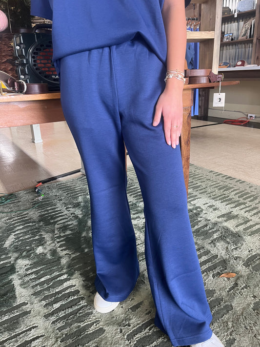 Paris Bell Bottom Pants in Navy