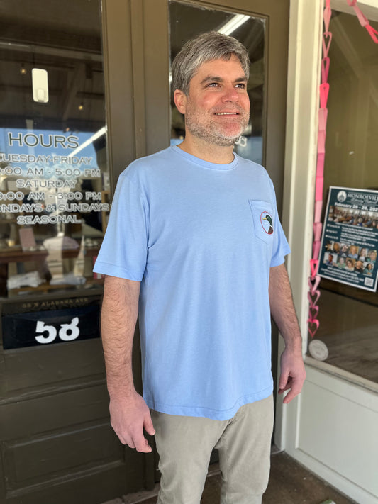 Duckhead Logo T-shirt in Serenity Blue Heather