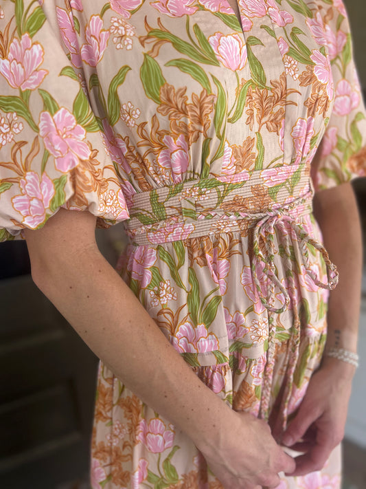 Meadow Bloom Midi Dress