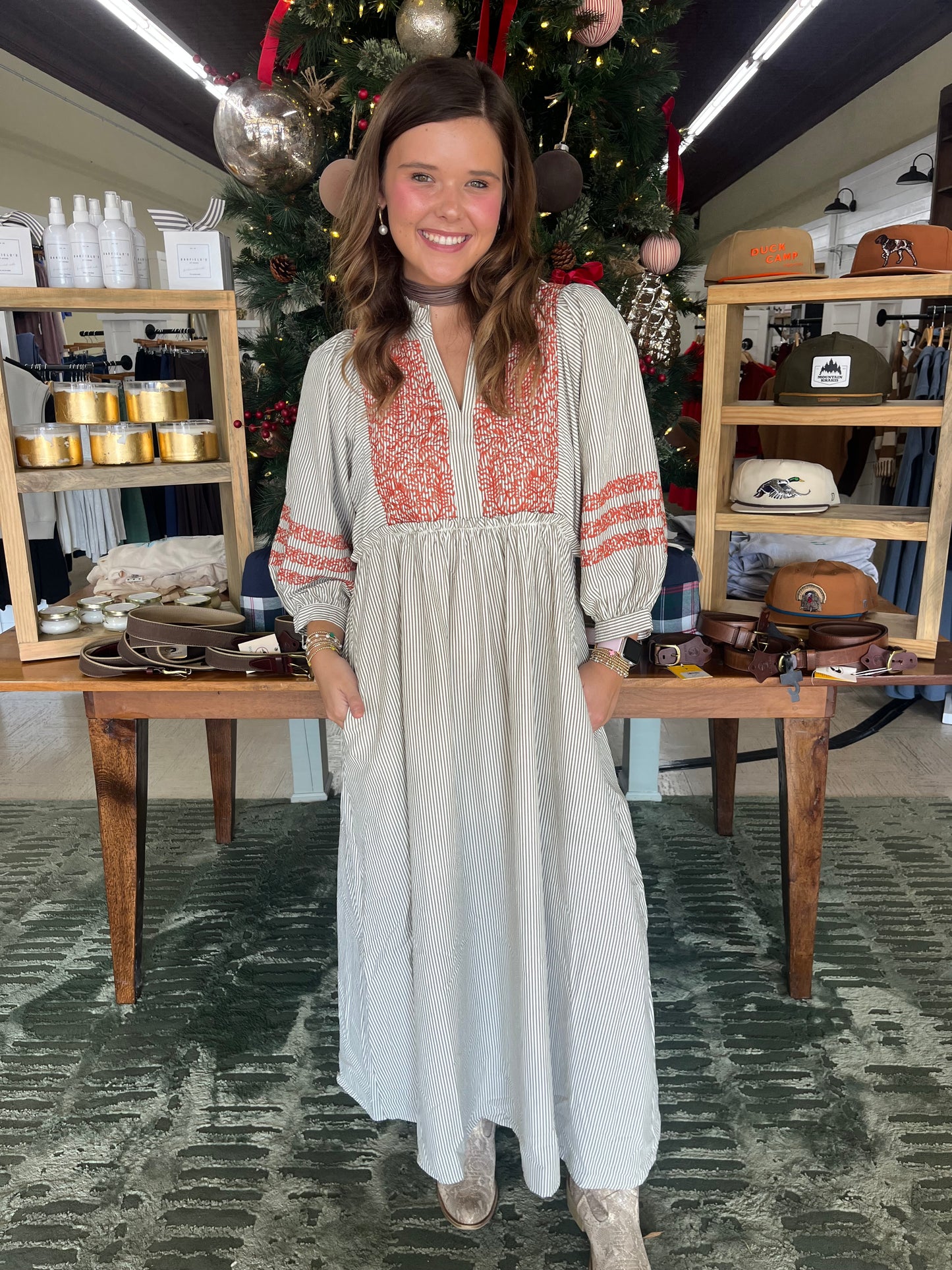 The Olive Grove Midi Dress