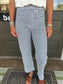 The Nantucket Gingham Barrel Jeans