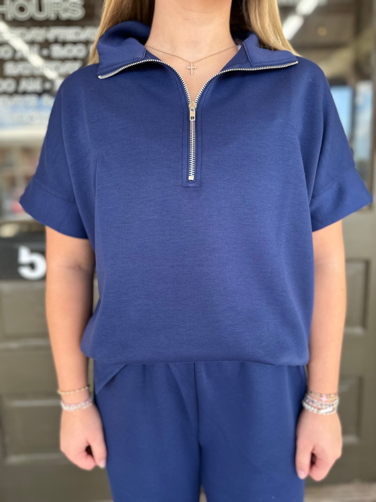 Catalina Quarter Zip in Navy'