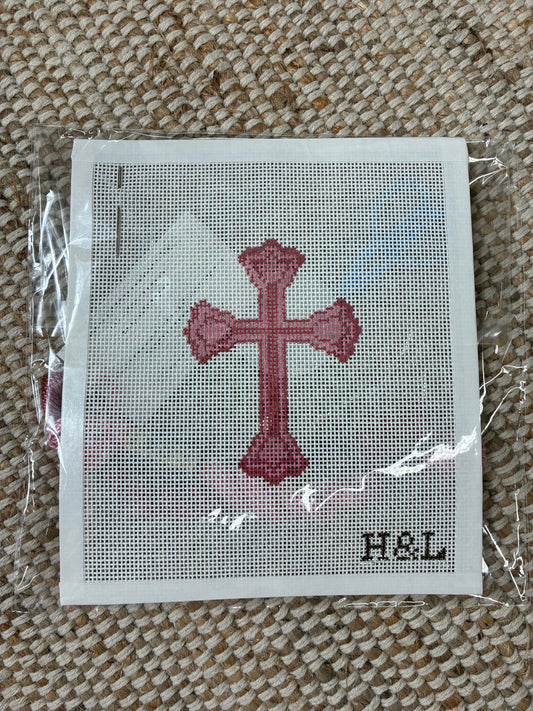 Cross Needlepoint Canvas by Henry & Lu - Pink