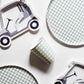 Premium Gingham Green Plate (12pcs)