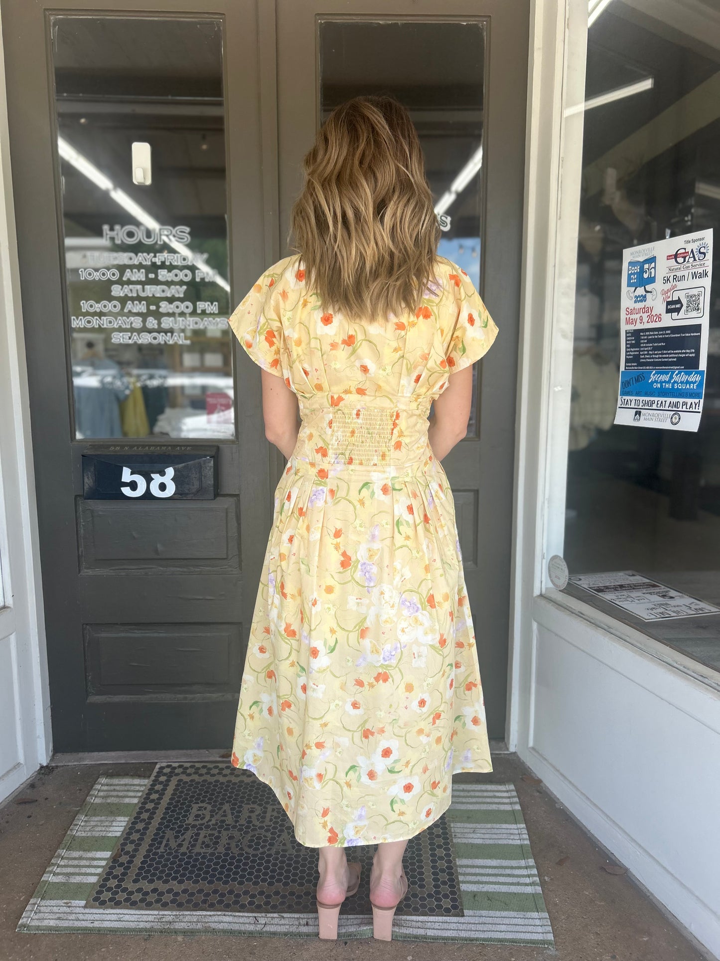 Marigold Garden Midi Dress