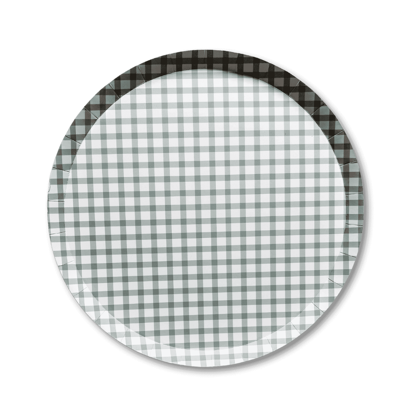 Premium Gingham Green Plate (12pcs)