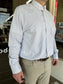 Duck Head Stokes Plaid Long Sleeve Performance Poplin Sport Shirt in Pale Pink