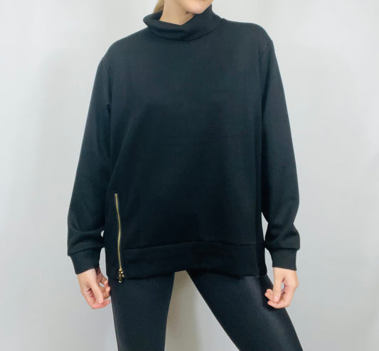 Aspen Mock Neck Pullover with Side Zipper