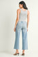 Mid Rise Slim Wide Leg Jeans - Light Wash