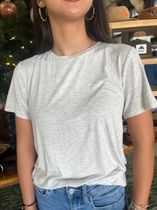Basic Tee in Heather Grey
